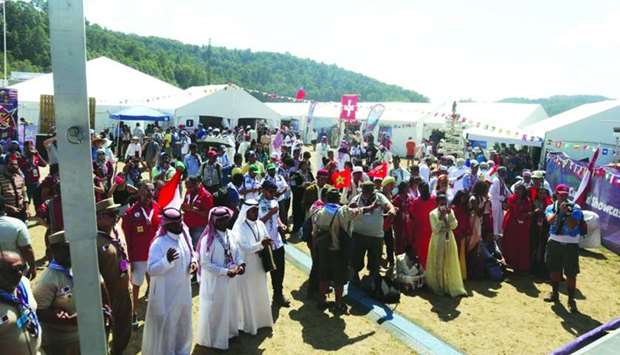 Qatari scouts during the 24th edition of the World Scouts Jamboree