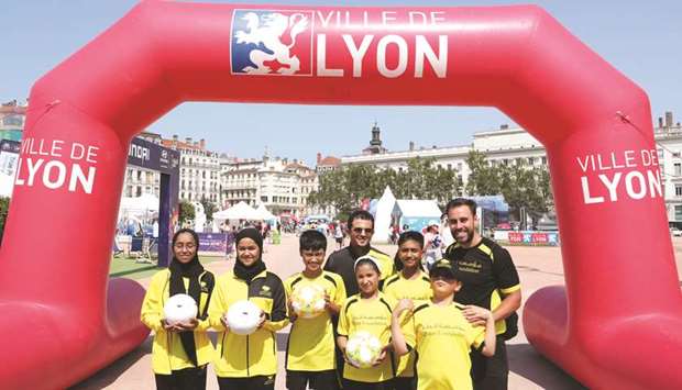 Snapshots of youth from QF programmes participating in the FIFA Womenu2019s World Cup.