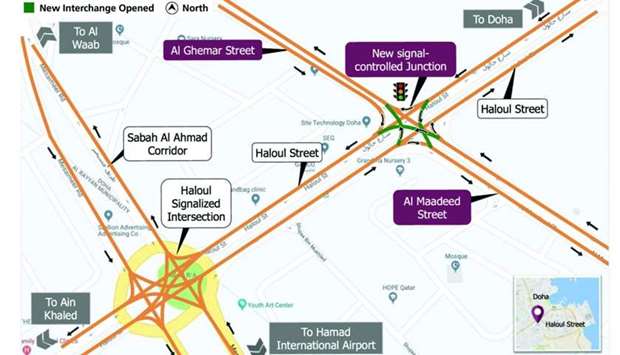 A map of the new signal controlled junction