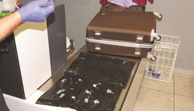 The Polish authorities arrested the accused and seized the contraband that was hidden in his bag.