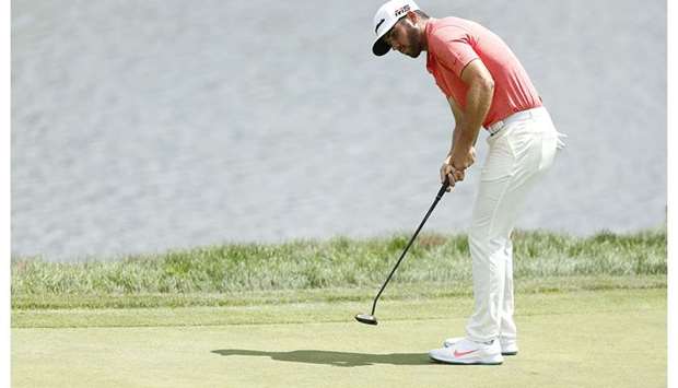 Matthew Wolff of US putts on the 17th green during the third round of the 3M Open in Blaine, Minnesota. (AFP)