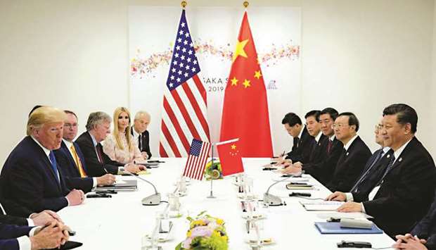 US President Donald Trump meets with Chinau2019s President Xi Jinping at the start of their bilateral meeting at the G20 leaders summit in Osaka, Japan, recently. The Sino-American trade war could have devastating consequences on other countries.