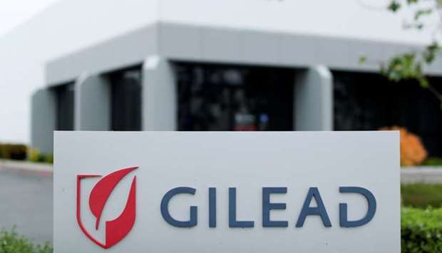 Gilead Sciences Inc pharmaceutical company is seen after they announced a Phase 3 Trial of the investigational antiviral drug Remdesivir in patients with severe coronavirus disease in Oceanside, California