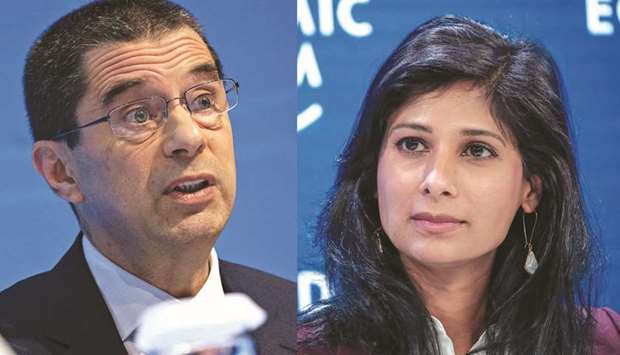 Government spending u201cwill need to remain supportive and flexible until a safe and durable exit from the Covid-19 crisis is secured,u201d IMF fiscal policy chief Vitor Gaspar (left) and chief economist Gita Gopinath said in a blog post.