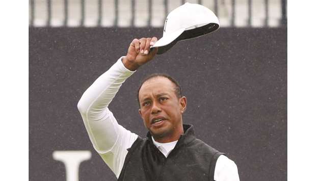 Tiger Woods on the 18th hole during the second round of the 148th Open Championship in Portrush, Northern Ireland, on July 19, 2019. (Reuters)
