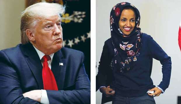 President Trump is making the Muslim American congresswoman Ilhan Omar one of the bogeywomen of his campaign for re-election to the White House in November.
