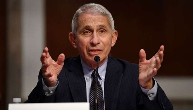 Dr Anthony Fauci, director of the National Institute for Allergy and Infectious Diseases, testifies during a Senate Health, Education, Labor and Pensions (HELP) Committee hearing on Capitol Hill in Washington, U.S., June 30
