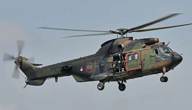 A Dutch army helicopter