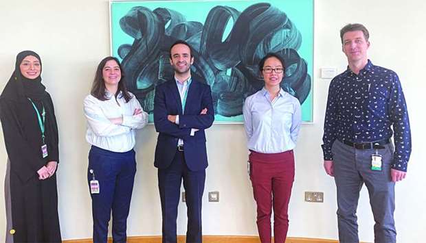 The team behind the study (from left): Eman Aboumoussa, Dr Melanie Makhlouf, Dr Luis Saraiva, Dr Susie Huang and Dr Mathieu Garand. (Photo taken before social distancing measures were implemented).