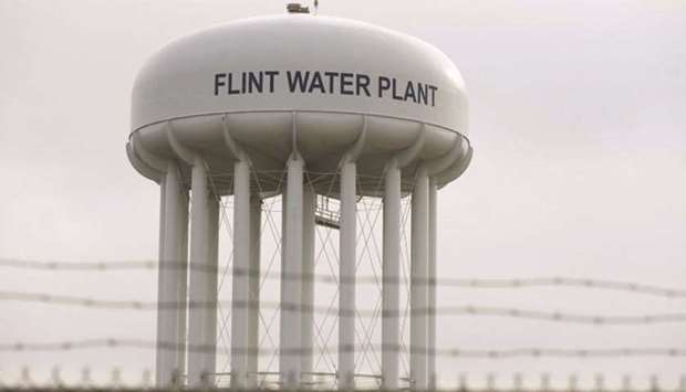 The Flint Water Plant tower is seen in Flint, Michigan, US People in this US city are suffering long-term health problems, and even premature death, owing to contaminated water.