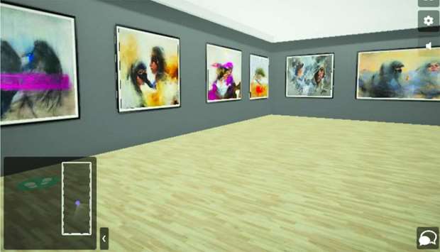 The Unreachable Mirage exhibition features 20 unique paintings by Qatari artist Masoud al-Bulushi.
