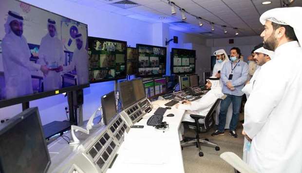 Officials at the launch of QMC's Qatar 2 TV channel