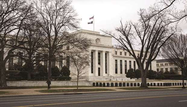 The Federal Reserve building in Washington, DC. Wall Street strategists expect Fed chairman Jerome Powell to send a sufficiently dovish message after the central banku2019s July 28-29 meeting to sustain downward pressure on yields, which have also been sinking amid mounting coronavirus cases and escalating US-China tension.