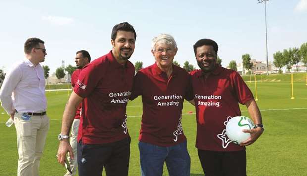 Former Al Arabi and Qatar national team player Ibrahim Khalfan (right) represented his country in 90 international matches.