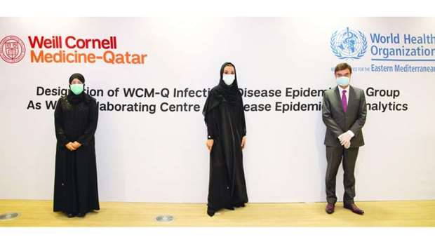 Her Highness Sheikha Moza bint Nasser, Chairperson of Qatar Foundation, attended an event marking the official designation of a Weill Cornell Medicine-Qatar research group as a WHO Collaborating Center. The event was attended by the Minister of Public Health, HE Dr. Hanan al-Kuwari.