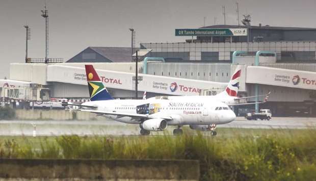 An Airbus A320-200 passenger jet, operated by South African Airlines, taxis at OR Tambo International Airport in Johannesburg. Africa is slowly opening up for international air travel although many nations in the continent still face a difficult choice as Covid-19 infections are rapidly rising.