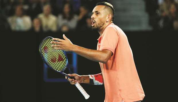 Nick Kyrgios, ranked 40th in the world, is out amid travel concerns from Australia, where the coronavirus pandemic has worsened with Melbourne back in lockdown. (Reuters)