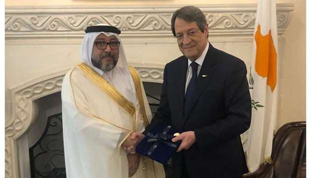 Cyprus president meets Qatar's envoyrnrn