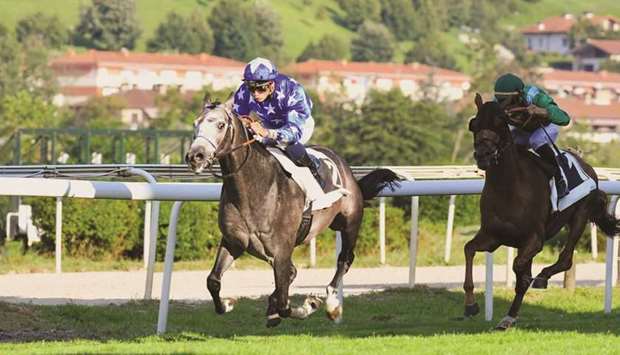 Maguroor sprints to victory in the Sheikha Fatima Bint Mubarak Cup at San Sebastian racecourse on Saturday. (Hip?dromo San Sebasti?n)