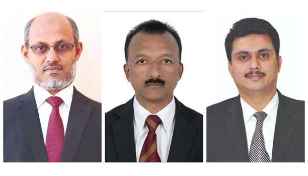 KC Abdullatheef, left,  Rasheed Ahamed, centre, and  Anvar Hussain