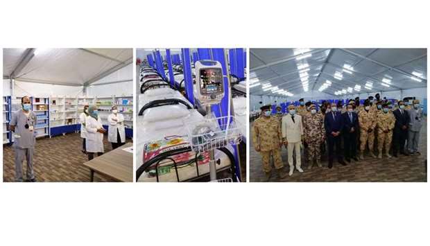 The PM, accompanied by Qatar's ambassador in Tunis Saad bin Nasser al-Hamidi, was briefed on the components of the hospital. He thanked the Government of Qatar and praised the working group that supervised the installation of the field hospital.