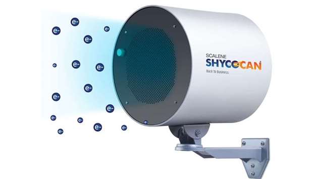 Scalene Shycocan ,deactivates 99.994% of harmful coronavirus and influenza virus in any enclosed space, leaving the area sterile and safe to occupy.