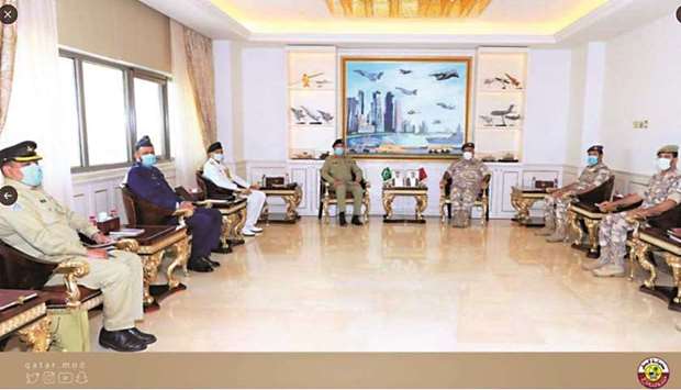 The meeting dealt with reviewing bilateral military relations, and the means to enhance them. The meeting was attended by a number of ranking officers at the Qatari and at the Pakistani armed forces.
