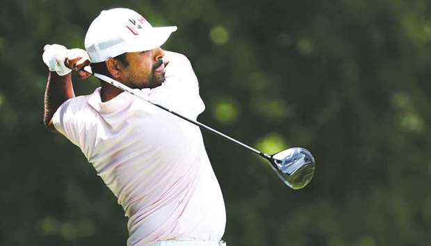 Anirban Lahiri of India plays his shot from the third tee during the final round of the Barbasol Championship at Keene Trace Golf Club in Nicholasville, Kentucky. (Getty Images/AFP)