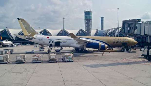 The tail of a Gulf Air passenger aircraft was hit by another plane at Dubai International Airport on Thursday, Bahrain's state news agency BNA reported, in what a Dubai Airports spokesperson described as a minor incident.