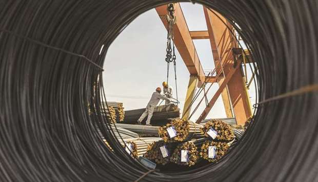 Steel rebar at a metals yard in Shanghai. Inventories of reinforced steel bars, a key construction material, started rising before the arrival of the summer slow season, and Chinau2019s State Council had warned repeatedly on price increases, says hedge fund manager Richard Lee.