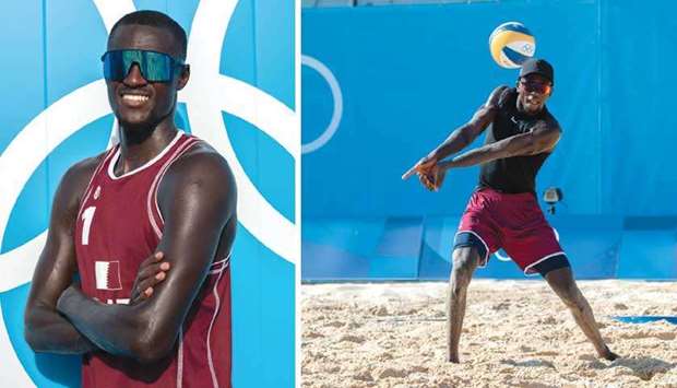 Qataru2019s Cherif Younousse (left) and Ahmed Tijan are confident of a podium finish at Tokyo Games.