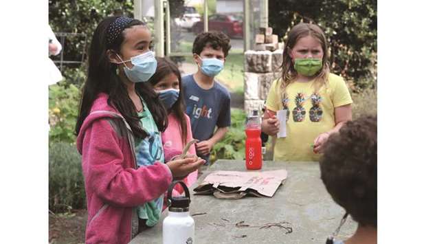 Students engaged in a non-formal learning event.