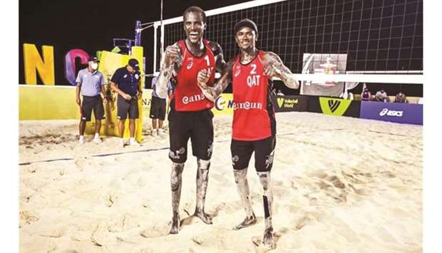 Qataru2019s beach volleyball stars Cherif Younousse and Tijan Ahmed
