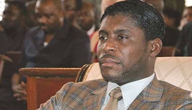 File photo of Teodorin Obiang, the son of Equatorial Guineau2019s president and vice-president in charge of security and defence.