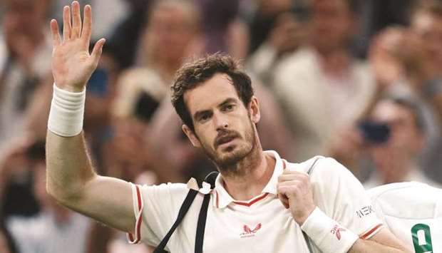 Great Britainu2019s Andy Murray leaves court after losing his Wimbledon third round match against Canadau2019s Denis Shapovalov. (Reuters)