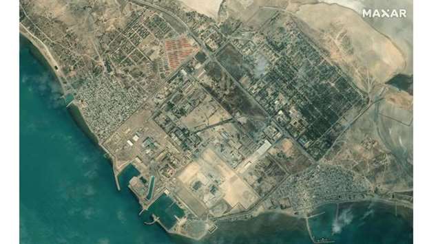 An overview of Iran's Bushehr Nuclear Power Plant, southeast of the city of Bushehr. AFP/ Satellite image u00a92021 Maxar Technologies