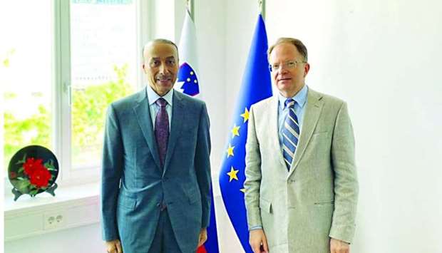 The message was delivered by Qatar's ambassador to Slovenia, Sultan bin Salmeen al-Mansouri, during his meeting with the State Secretary at the Office of the Prime Minister of Slovenia, Dr Igor Sencar.