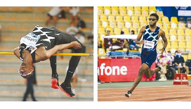 High Jumper Mutaz Barshim (left) and 400m hurdles runner Abderrahman Samba are Qataru2019s brightest medal hopefuls at Tokyo Olympics.