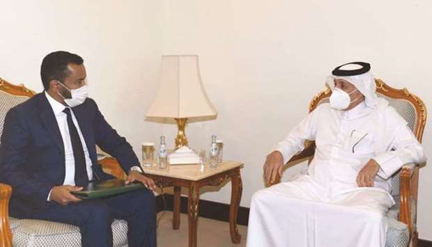 HE the Minister of State for Foreign Affairs Sultan bin Saad al-Muraikhi met Charge d'Affairs at the Mauritania embassy in Doha Mohamed Abdulaziz Mohamedou on Wednesday.