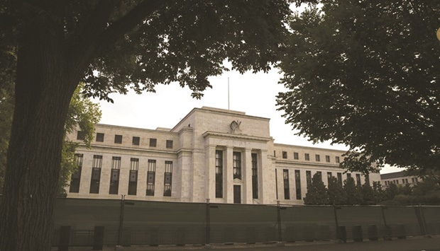 The Federal Reserve building in Washington, DC. Fed officials may debate a historic one percentage-point rate hike later this month after another searing inflation report piled pressure on the central bank to act.