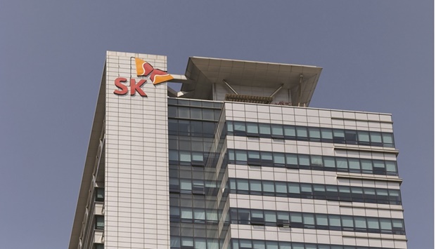 SK Hynix office building in Seongnam. The memory chipmaker is considering cutting its 2023 capital expenditure by about a quarter to $12.2bn in response to slower electronics demand than anticipated.