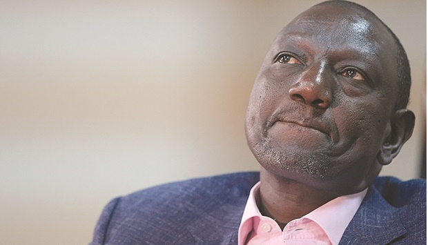 Presidential flag bearer of the Kenya Kwanza political coalition, who is also Kenyau2019s deputy President, William Ruto, looks on during an interview at A official residence in Karen, Nairobi, yesterday.