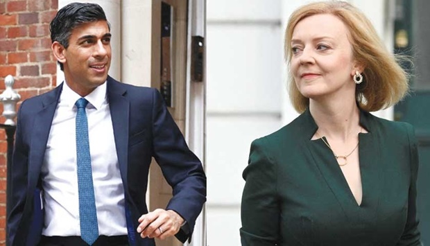 Liz Truss and Rishi Sunak (left)