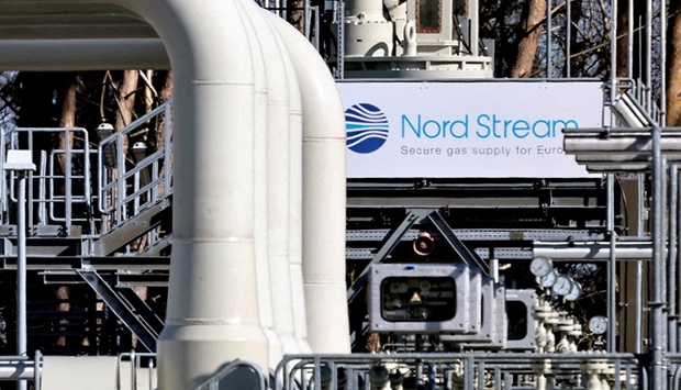 Pipes at the landfall facilities of the Nord Stream 1 gas pipeline in Lubmin, Germany.