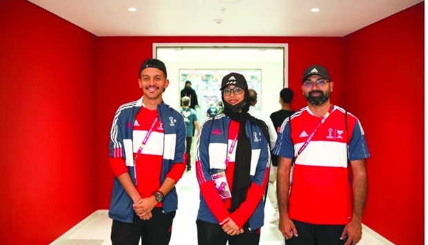 Volunteers of the FIFA Arab Cup Qatar 2021 final.