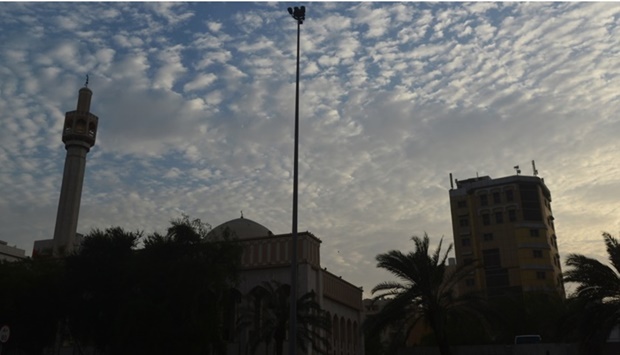 The cloudy sky above Doha Tuesday. PICTURES: Shaji Kayamkulam
