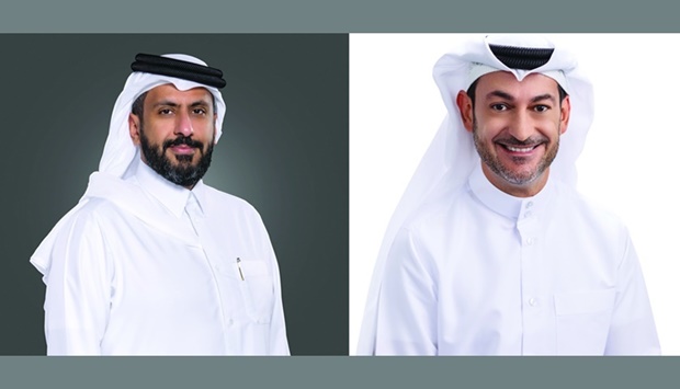 Ooredoo Group chairman Sheikh Faisal bin Thani al-Thani, managing director and CEO Aziz Aluthman Fakhroo