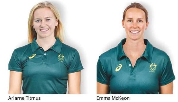 Ariarne Titmus and Emma McKeon