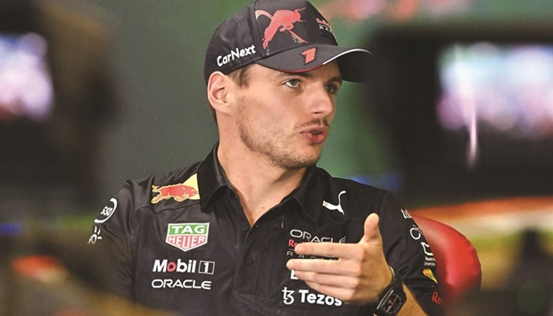 Red Bullu2019s Dutch driver Max Verstappen gives a joint press conference ahead of the 37th F1 Grand Prix of Hungary at the  Hungaroring in Budapest yesterday. (AFP)
