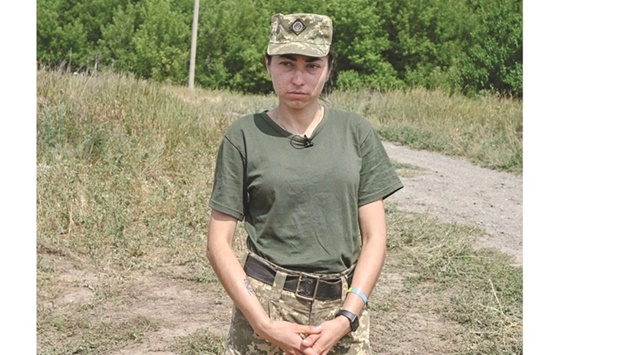 IN THE LINE OF DUTY: Kateryna Novakivska, 29, deputy commander of a unit in the Donbas region, eastern Ukraine. (AFP)